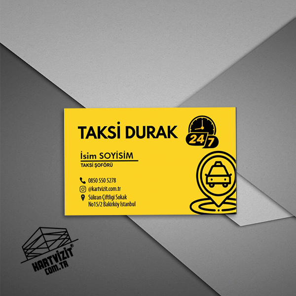 Taksi Kartvizit Modelleri Hızlı Baskı