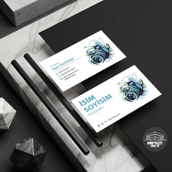 Detaylı Profesyonel Fotoğrafçı Kartvizit