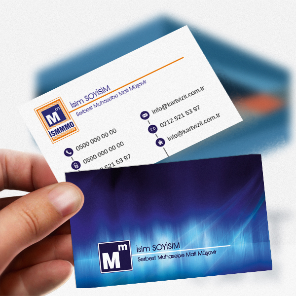 Mali Müşavir Kartviziti Modern Mavi Işık