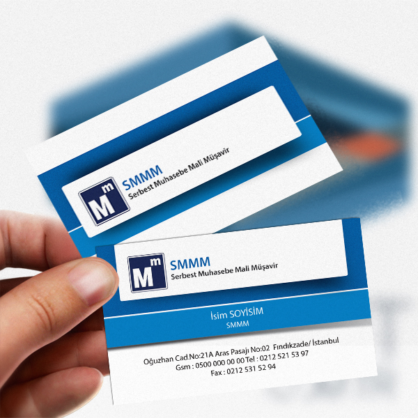  Muhasebeci Kartvizit Lacivert Mavi SMMM