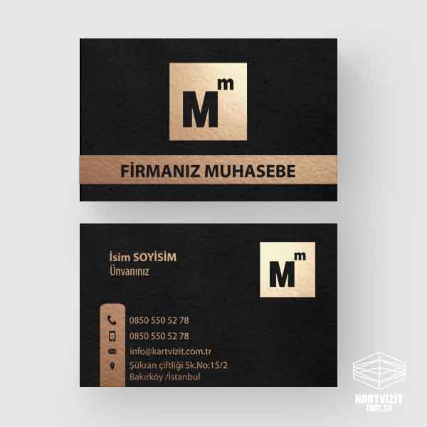 Yaldızlı Muhasebe Kartvizit Lux