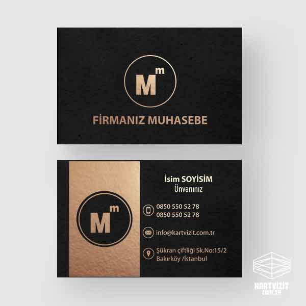 Yaldızlı Muhasebe Kartvizit Lux