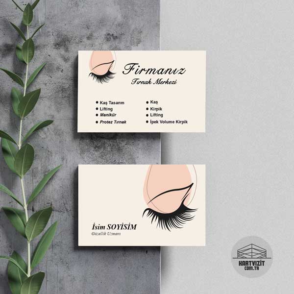 Profesyonel Kirpik Uzmanı ve Microblading Kartvizit