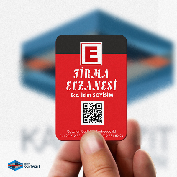QR Kodlu Modern Eczane Magnet