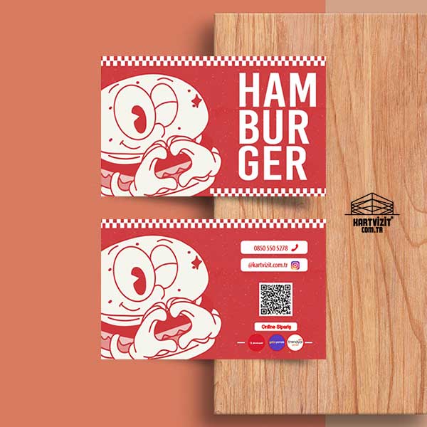 Fast Food ve Büfe Kartvizit Modeli