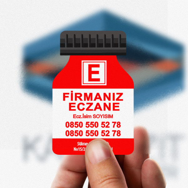 Kırmızı İlaç Şişesi Temalı Eczane Magnet