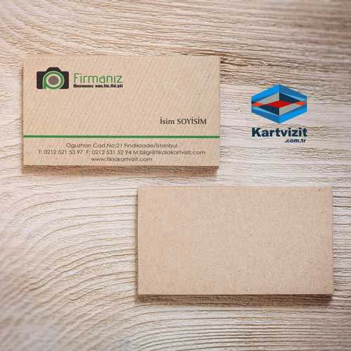 Kraft Kartvizit Fotoğrafçı Doğal Kağıt
