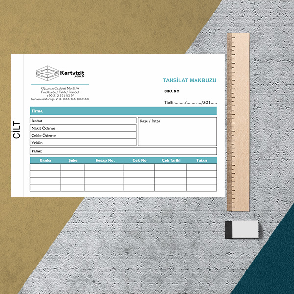 Kurumsal Tahsilat Makbuzu Turkuaz