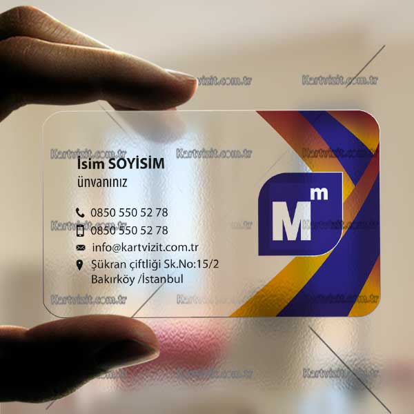 Mali Müşavir Şeffaf Kartvizit Renk Geçiş
