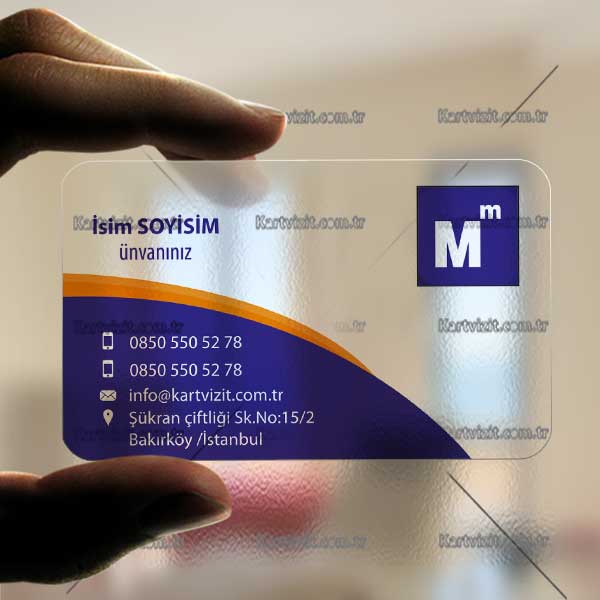 Lüks Şeffaf Muhasebeci Kartvizit Tasarımı