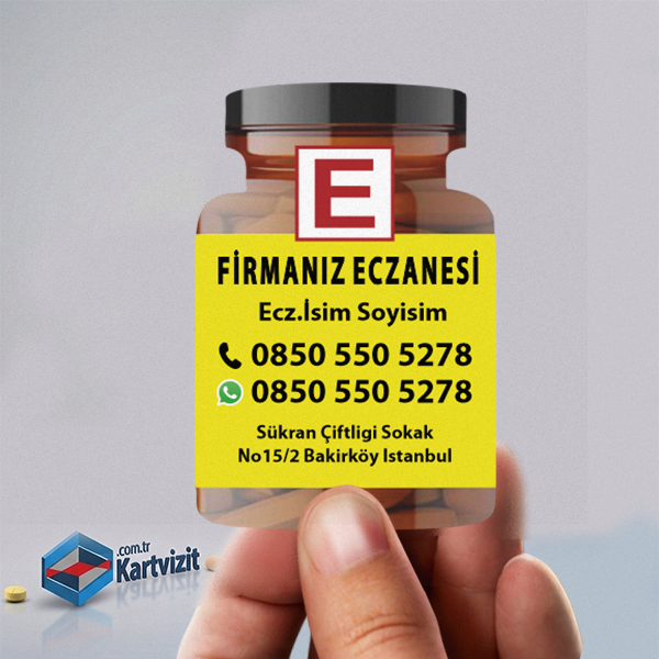 Gerçekçi İlaç Şişesi Eczane Magneti