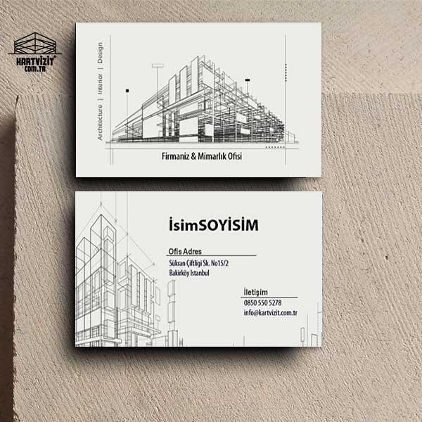 Mimarlık Sektörü İçin Yüksek Kalite Kartvizit