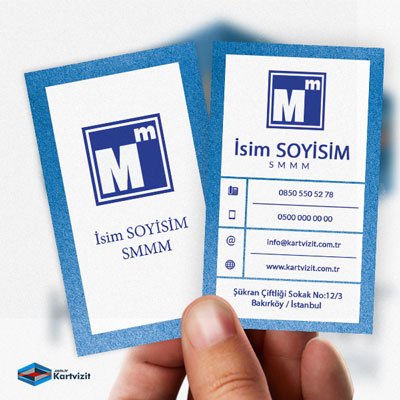 Mali Müşavir Kartvizit Tasarımı Modern Çizgili