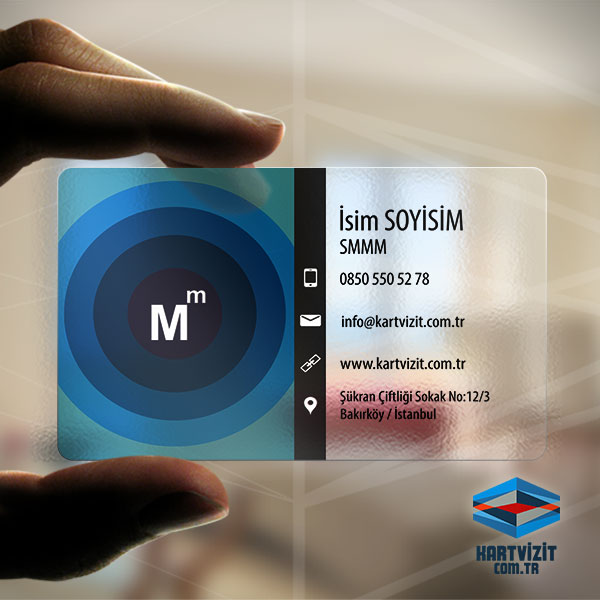 Şeffaf Eczane Kartvizit Zarif Kırmızılı