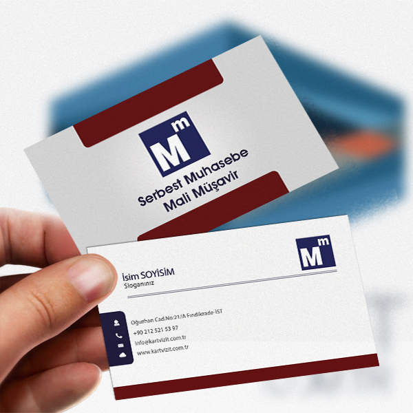  Muhasebeci Kartvizit Modelleri Bordo Detaylı