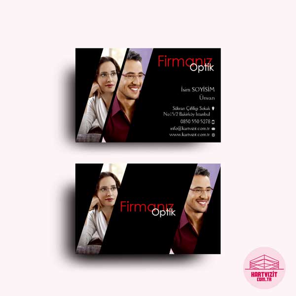 Optik ve Gözlükçü Kartvizit Tasarımı
