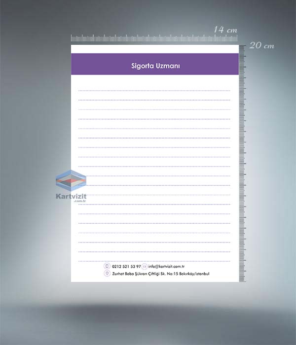 Pembe Sigortacı Bloknot Kurumsal Acenta