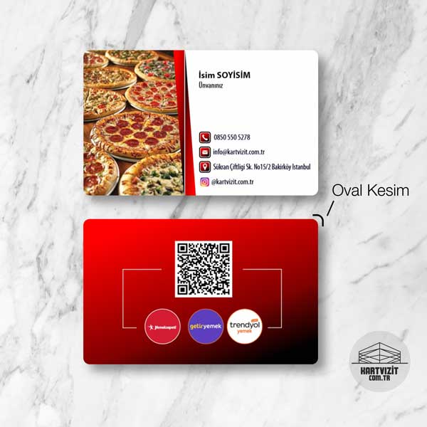 Pizzacı Kartvizit Modelleri
