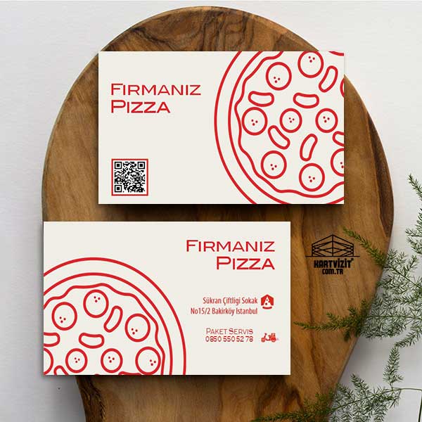 Pizza Restoranı Kartvizit Tasarım