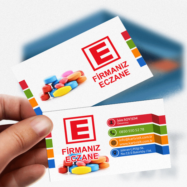 Renkli Eczane Kartvizit
