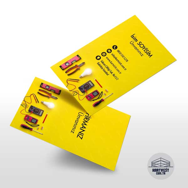 En Yeni ve Dikkat Çekici Elektrik Sektörü Kartvizit Tasarımları