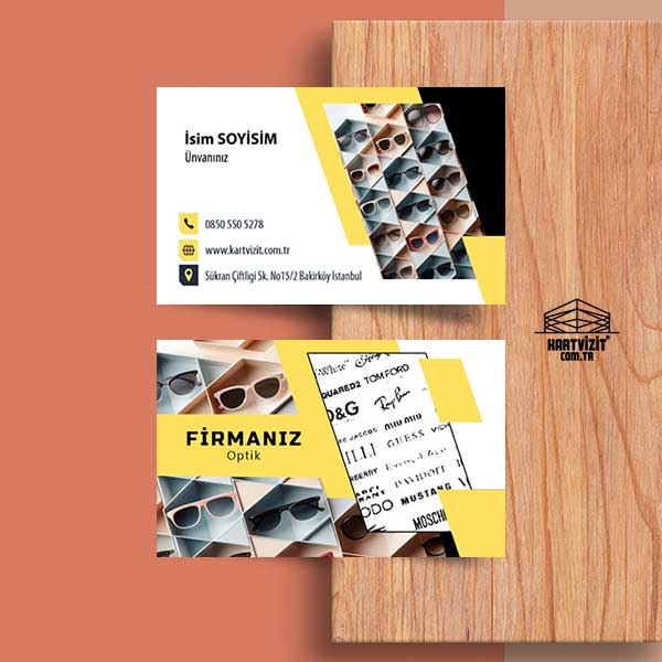 Gözlükçülük Sektörü İçin Yüksek Kalite Kartvizit