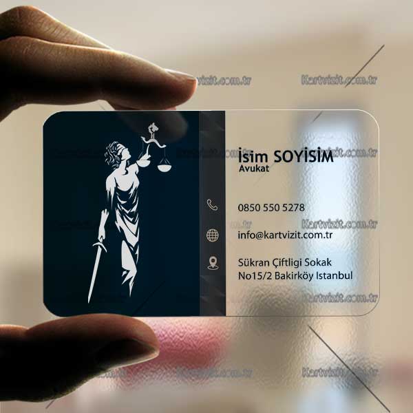 Şeffaf avukat kartvizit themis