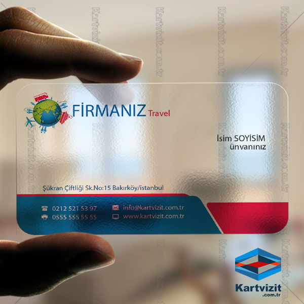 Şeffaf Kartvizit Turizm Dünya