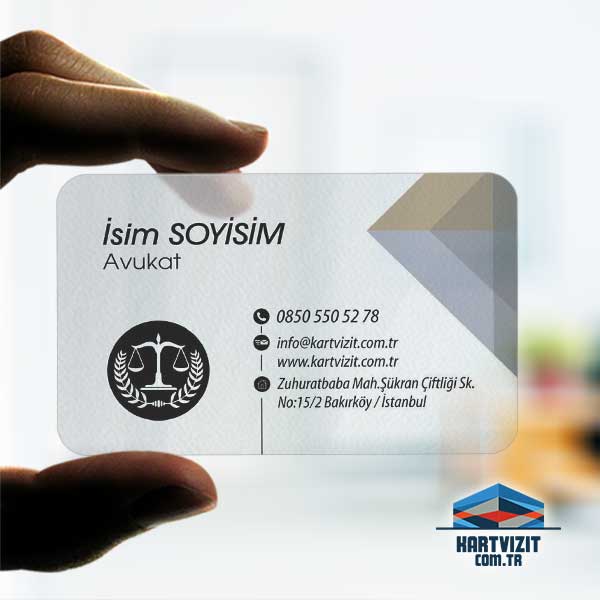 Şeffaf Kartvizit Güçlü Görünüm