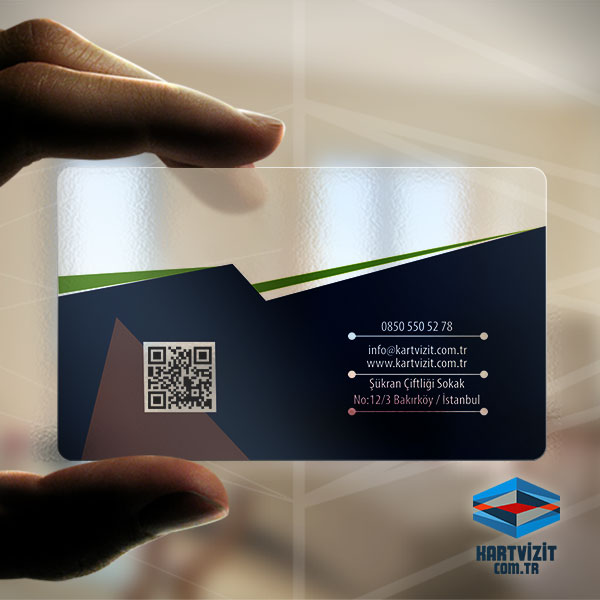 Şeffaf Avukat Kartvizit Yeşil Lacivert