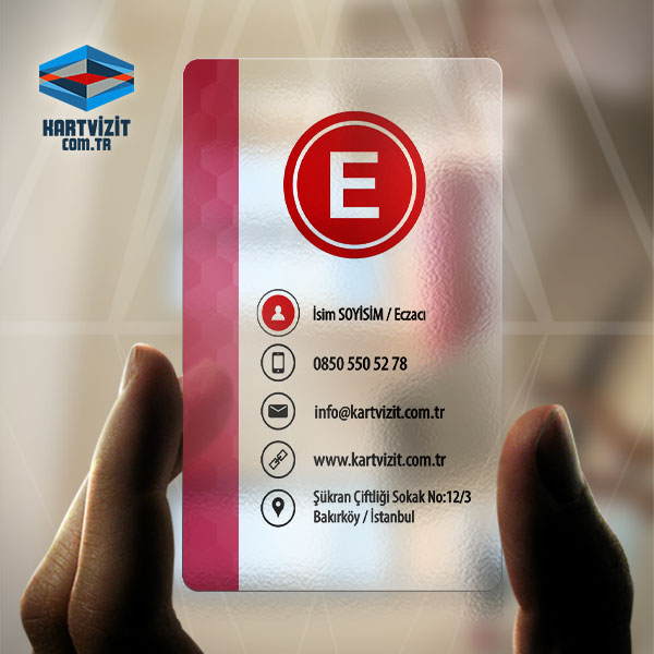 Eczane Şeffaf Kartvizit Petek