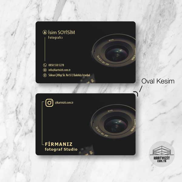 Gold Detaylı Profesyonel Fotoğraf Stüdyosu Kartvizit