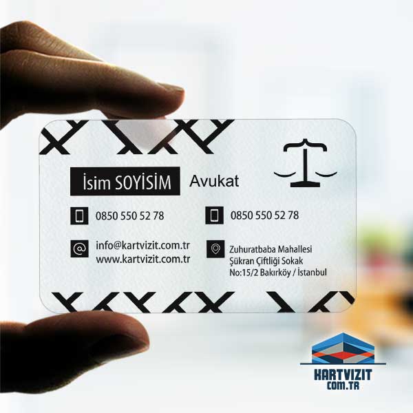 Avukat Şeffaf Kartvizit Efek