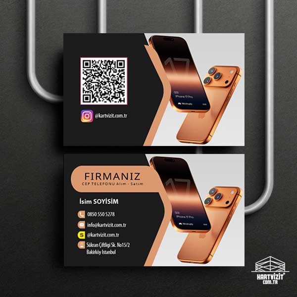 İphone 17 Zeminli Profesyonel Telefon Kartvizit