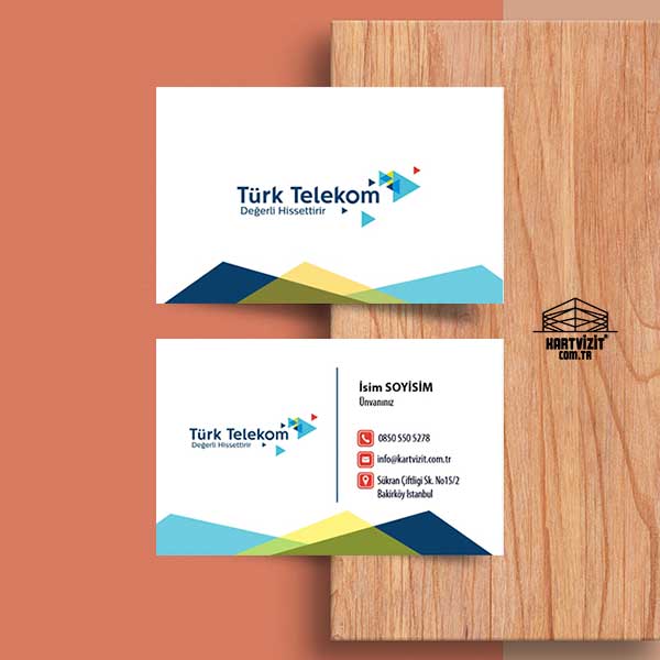 Türk Telekom Bayi Renkli Profesyonel Kartvizit