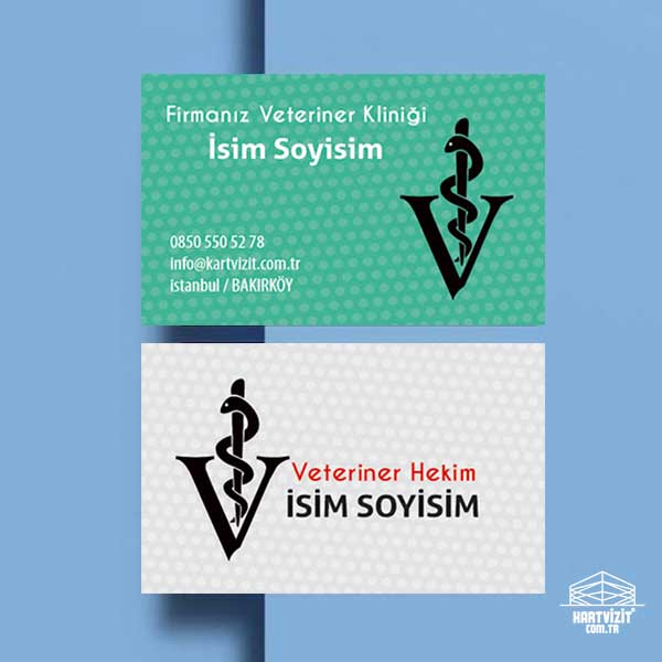 Asklepios Sembollü Modern Veteriner Kliniği Kartvizit