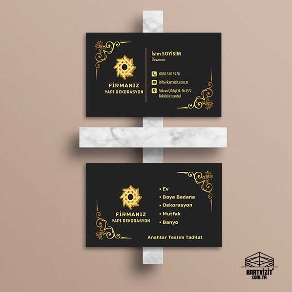 Siyah Gold İnşaat Kartvizit Modelleri 2026