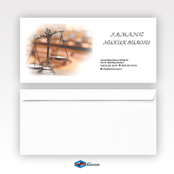 Resimli Terazi Modern Kurumsal Zarf